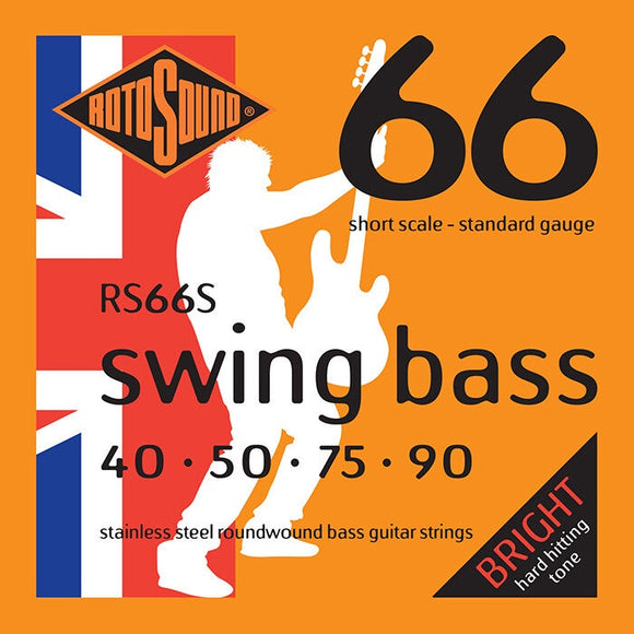 Rotosound RS66S Swing Bass 66 Stainless Steel Short-Scale Bass Guitar Strings