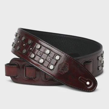 ISUZI DLX21-2 Light Brown Garment Leather Guitar Strap