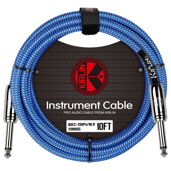 Kirlin Instrument Cable 10ft Blue