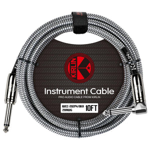 Kirlin Instrument Cable 10FT Angled Silver