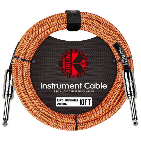 Kirlin Instrument Cable 10FT Orange