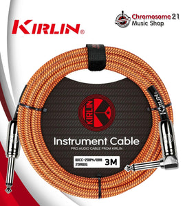 Kirlin Instrument Cable 10FT Angled Orange