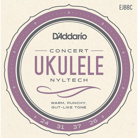 EJ88C D'addario  Concert Ukulele Strings NYLTECH