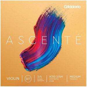 D'addario Ascente 3/4 Violin Strings