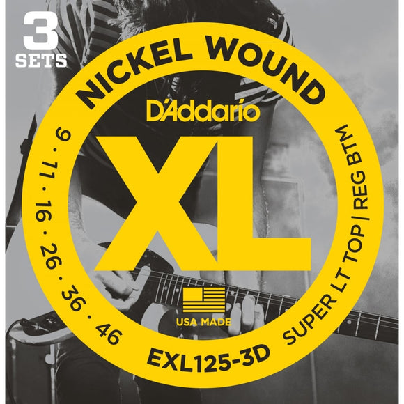 EXL125-3D D'addario XL 09-42 3 Pack