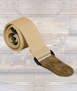 Cotton Webbing Guitar Strap - Beige