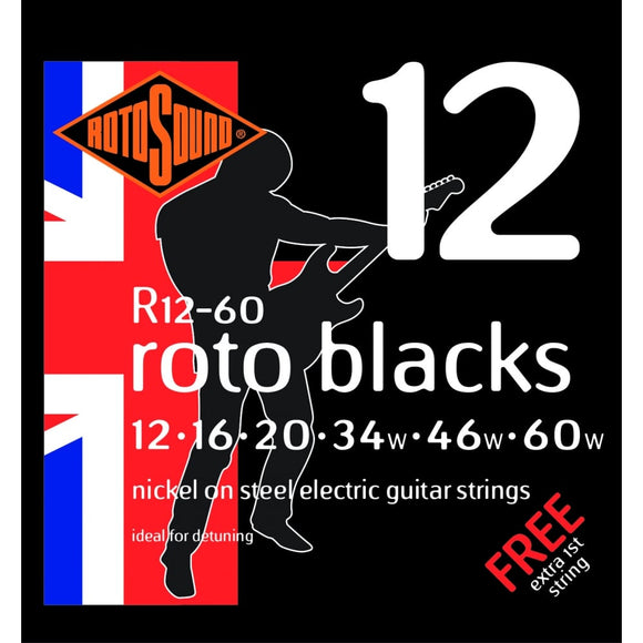 Roto Blacks nickle Guitar strings 12-60