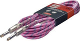 Stagg 6M High quality jack to jack (1/4'') Pink
